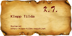 Klepp Tilda névjegykártya